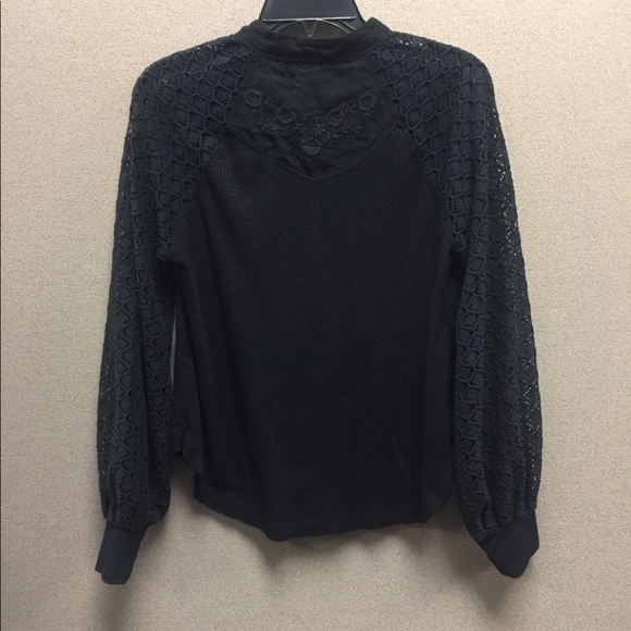 Free People Sweetest Thing Black Thermal - Picture 9 of 13